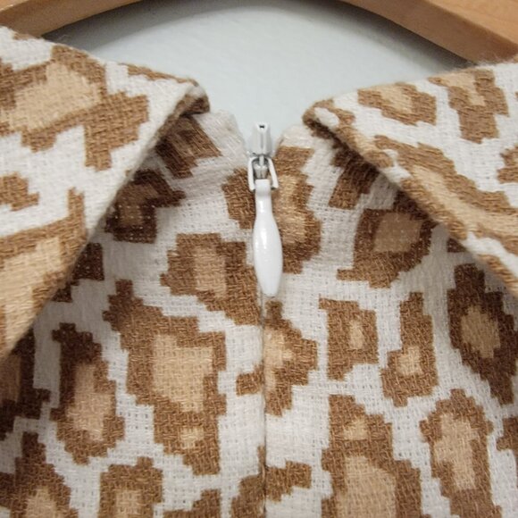 Pendleton Dress Retro Look Animal Print Short Sleeve Linen Blend Dress Sz 4P - Picture 6 of 10